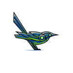 logo pajaro azul productora digital